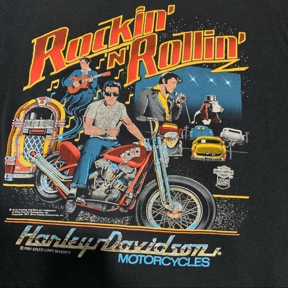 Vintage Elvis Presley Harley Davidson Tee - Picture 5 of 11